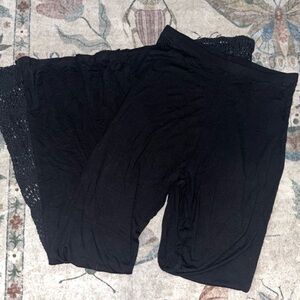 Black Lace Detail Pants